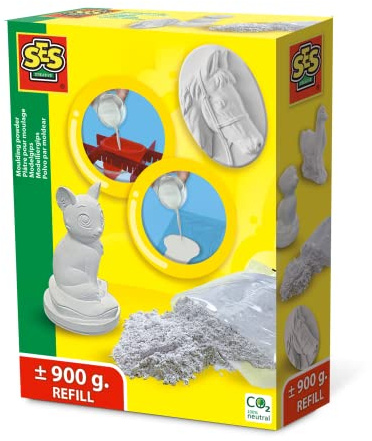 SES Creative | Recharge Plâtre de Moulage 900g | Plâtre Blanc Pour Créations DIY | Compatible Avec Moules SES | Activité Manuelle Enfant 5 Ans+ | Idéal Pour Loisirs Créatifs et Éducatifs