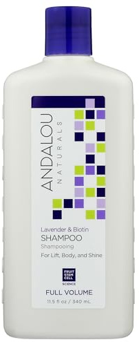 Andalou Naturals Lavender & Biotin Full Volume Shampoo,Purple,11.5 Fl Oz (Pack of 1)