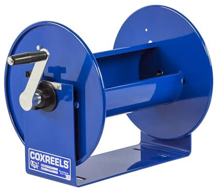 Coxreels Enrouleur de tuyau compact 117-3-550, 4000 PSI, peut contenir un tuyau de 9,5 mm x 150 m, tuyau non inclus, bleu