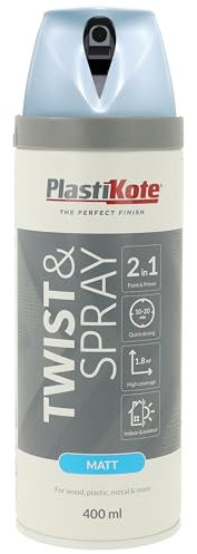 Plasti-kote 22117 400ml Premium Satin - Baby Blue - Packaging May Vary