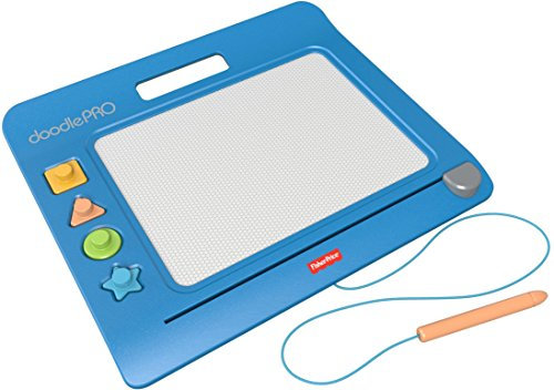 Fisher-Price CHH59 Doodle Pro Stempelspaß - magnetische Maltafel - Zeichentafel für Kinder (blau)