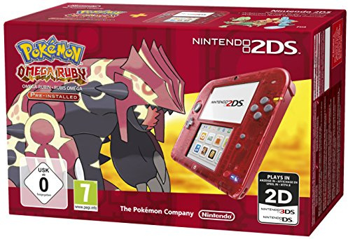 Console Nintendo 2DS - transparente rouge + Pokémon Rubis Oméga
