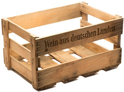 Schöne originale Weinkiste Holzkiste mit Aufschrift 46cm x 30,5cm x 24cm
