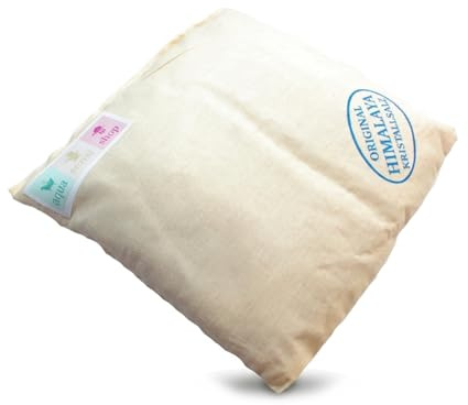 Budawi® Salzkissen 20 x 20 cm – gefüllt mit 1,2 kg Himalaya-Salzgranulat aus der Pakistan Salt Range – natürliches Wärmekissen & Entspannungskissen aus Baumwolle