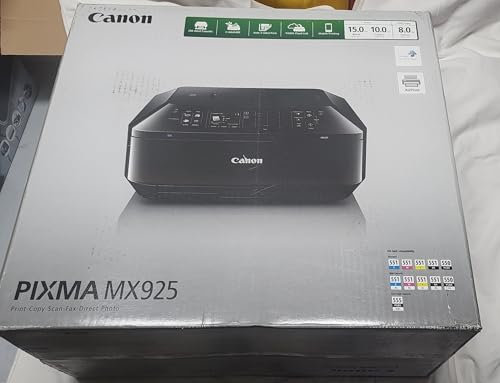 Canon PIXMA MX925 All-in-One Farbdrucker (7,5 cm (3 Zoll) LCD-Display, 9600x2400 DPI, WiFi, USB) schwarz