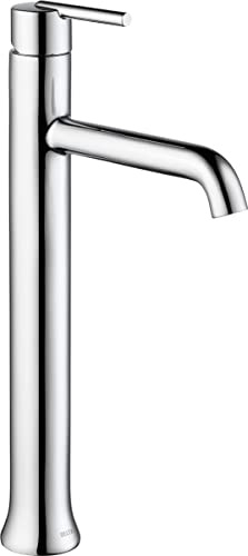 Delta Trinsic Vessel Sink Chrome Bathroom Faucet 1 Hole, Single Hole Bathroom Sink Faucet for Vanity, Chrome 759-DST