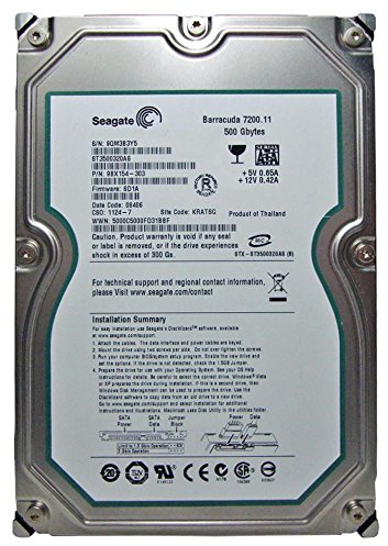 Seagate Barracuda ST3500320AS - Disco rigido SATA da 500 GB, 32 MB di cache, 7200.11