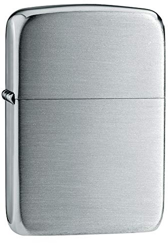 Zippo Briquet tempête – Étui réplique, argent satiné sterling, modèle de base – Rechargeable – Réutilisable – Design coupe-vent – Boîte cadeau – Fabriqué aux États-Unis