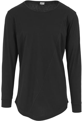 Urban Classics Homme Shaped Fashion Long Sleeve Tee T shirt, Noir (Schwarz), L EU