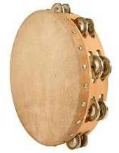 Holy Land Gifts Instr-Tambourine-10 Rnd-Goatskin