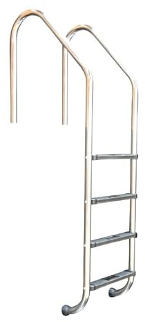 Acero inoxidable Piscina Escalera más Holm 4 niveles de socket de ancla