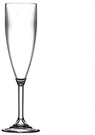 Flûtes à champagne en plastique 6.6oz | Réutiliser 100 de fois - Premium Verrerie Catering Qualité Plastique | Pratiquement incassable | Ensemble de 12