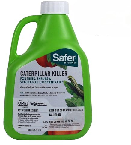 Safer Brand Caterpillar Killer II Concentrate - OMRI Listed for Organic Use - Organic Insect Killer - 16 fl oz bottle - 5163-6