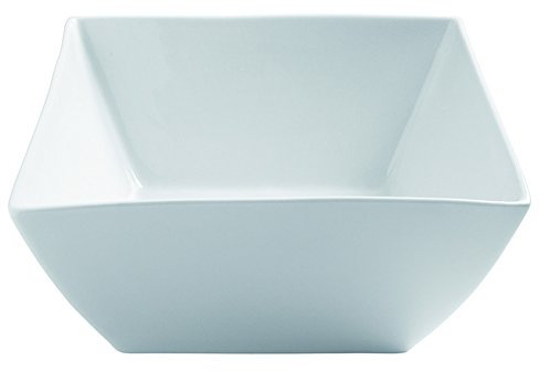 Visiodirect Lot DE 4 SALADIERS CARRES Porcelaine L200 x lg200 x H90 mm. 180cl