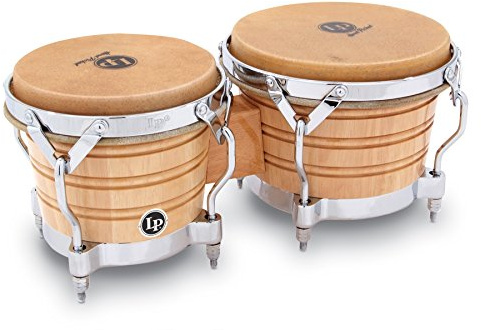 Latin Percussion LP Generation II® Bongos, Natural/Chrome