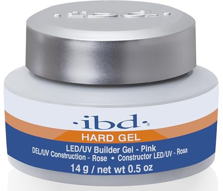 IBD Hard Gel – LED/UV Builder Gel Pink, 1er Pack (1 x 14 g) – MADE IN USA – Nagelaufbau zu Hause – ohne Termine und laute Nagelstudios