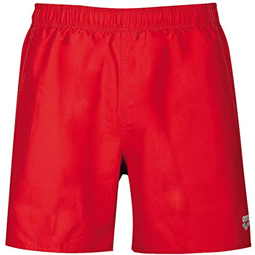 arena herr badshorts basic boxer (snabbtorkande, sidofickor, dragsko, mjukt material) Rödvit (41) Small
