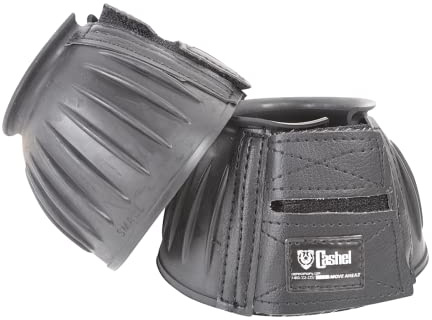 CASHEL Rubber Bell Horse Boots, Black, Small