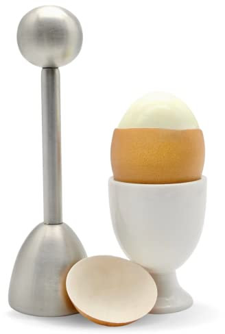 ICO Abridor de Huevos de Acero Inoxidable, Pelador de Huevos Cocidos y Pelador de Huevos Duros Perfecto, Abre Cascaras de Huevos.