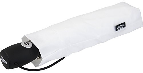 iX-brella Leichter Brautschirm Taschenschirm mit Auf-Zu-Automatik - mid Class - weiß