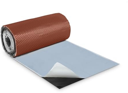 BMD Kaminanschlussband 3D | 5 Farben | 300 mm x 5 m | ziegelrot RAL 8004 | Wandanschlussband | UV-beständig | Butylkleber selbstklebend | Schornstein | Dachfenster | Erker | Kamin | Dach | Wand