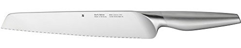 WMF Chef's Edition Brotmesser Wellenschliff 37 cm, Made in Germany, Messer geschmiedet, Performance Cut, Spezialklingenstahl, Holzbox, Klinge 24 cm