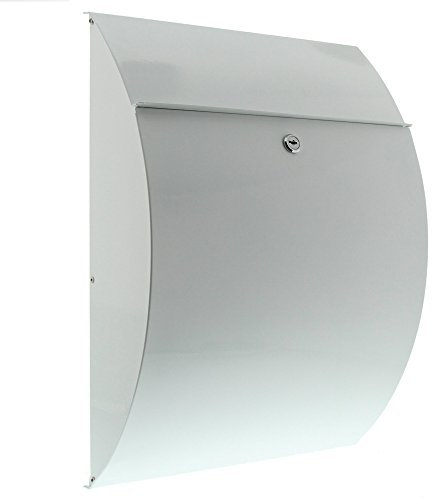 BURG-WÄCHTER, Boîte aux Lettres Riviera 835 W, en Acier Zingué, 2 Clés et Matériel de Montage inclus, Blanc, 38680