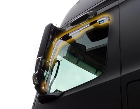 Vordere Windabweiser (1 Set) für die Fahrer und Beifahrerseite-CLI0046068 passend für DAF XF 105 Space Cab/Super Space Cab, 2006-2012 | kompatibel mit Daf XF 105 Space Cab/ Super Space Cab 2006-2012