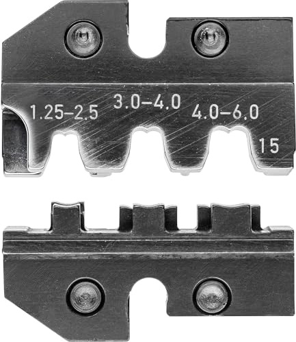 KNIPEX Crimpeinsatz, 97 49 15 | Geeignet für Fahnenstecker und unisolierte offene Steckverbinder