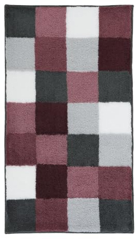 Kleine Wolke Badteppich Caro, 60 x 105 cm, Old Rose 4004478230491 | OEKO-TEX zertifiziert, rutschhemmende Unterseite, für Fußbodenheizung, maschinenwaschbar, 100% Polyacryl
