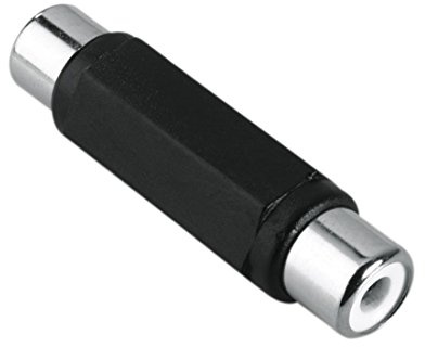 Hama RCA F/F – Adapter für Cable (Cinch, RCA, weiblich/weiblich, schwarz)