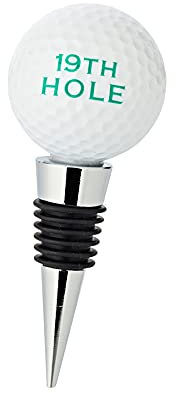 EDZARD Flaschenverschluss Golf für Champagner, Wein und Sekt, Höhe 11 cm, Golf Geschenk, Muranoglas-Art, Handarbeit