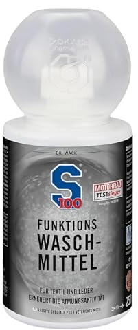 Dr. Wack - S100 Funktions-Waschmittel 250 ml I Flüssig-Waschmittel für Motorradbekleidung aIler Art I Hochwertige Motorradpflege – Made in Germany