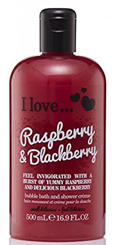 I Love Originals Raspberry & Blackberry Bath & Shower Crème, Filled With Natural Fruit Extracts & Vitamin B5, Nourishing & Refreshing Formula to Leave Skin Feeling Silky & Soft, Vegan-Friendly - 500ml