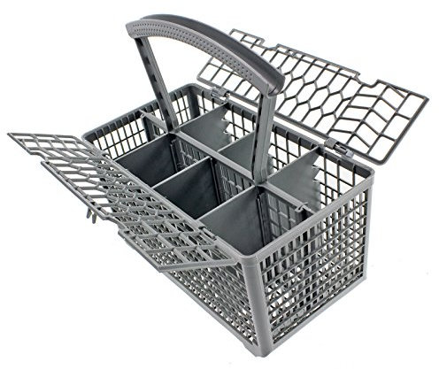 SPARES2GO Cutlery Basket Cage & Lid for Zanussi Dishwasher (Removable Handle, 235 x 240 x 130mm)