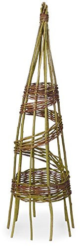 Weidenprofi Rankpyramide, Rankobelisk aus Weide, Größe (ØxH): 50 x 180 cm