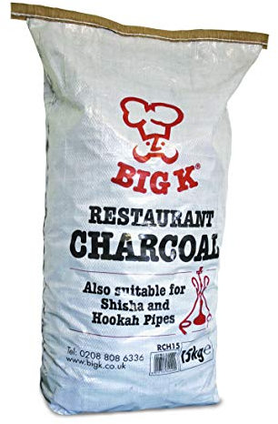Big K El Cubano Restaurant Grade Charcoal, 15kg Bag Marabu Lumpwood Charcoal