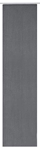 Elbersdrucke Lino 17 Panneau Voilage Polyester Gris Foncé 245 x 60 cm