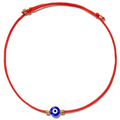 NAZ COLLECTION Evil Eye Bracelet Red String Kabbalah Protection Handmade Adjustable Bracelet For Women Men, ADULT Bracelets, One size, Glass, glass