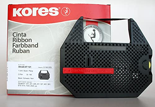 Kores G165CFS kompatibles Farbband für Schreibmaschine, C-Film für Modell Olivetti ET 121, schwarz