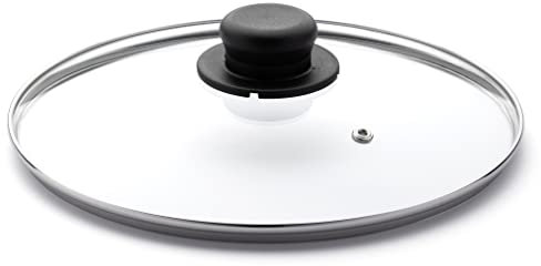 Zanetti Coperchio in Vetro con Pomello per pentole e padelle, Diametro 30 cm, Lega di Acciaio, Argento