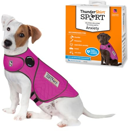ThunderShirt for Dogs, Small, Fuchsia Sport - Dog Anxiety Relief Calming Vest