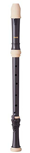 Aulos 511B Symphony Tenor Recorder - English Fingering - Rich & Deep Tone - Strong ABS Resin Construction - Black/Ivory - with Storage Bag, Cleaing Rod and Thumb Rest