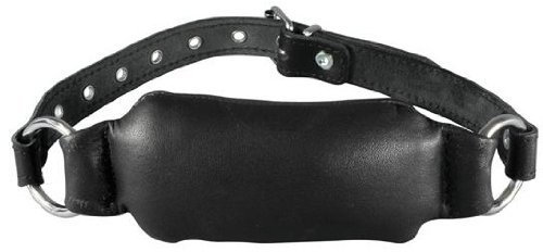 Bondage Mundknebel weicher Leder Beißsack Stangen Mund Knebel schwarz