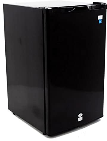 Avanti 4.4 Cu. Ft. Compact Refrigerator Lockable Mini Fridge for Home Office or Dorm with Adjustable Glass Shelves, Reversible Door, Interior Light, and ENERGY STAR Certification, 4.4 cu.ft., Black