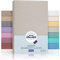 Julius Zöllner Jersey Spannbettlaken für Baby- & Kinderbett, 100% Jersey-Baumwolle, OEKO-TEX Standard 100 zertifiziert, Größe: 60x120cm / 70x140cm, 1er Pack, taupe