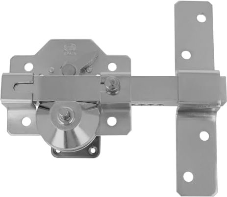 Amig - Cerradura de Sobreponer - 105 x 170 mm - Plateado - Cilindro de seguridad de 50 mm y Pestillo de Apertura - Resistente a la Extracción, Arranque y Rotura - Puertas de Entrada