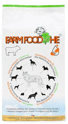 Farm Food HE Gluten-Free Cold Pressed Dog Food: Perfect for Sensitive Stomachs, Lifelong for Seniors, and Puppies - Natural and Nutrient-Rich Raw Dry Dog Food - 4kg