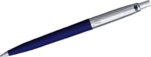 Parker S0705610 Jotter-Kugelschreiber (blau mit Chromeinfassung, Blister verpackt) schreibfarbe blau