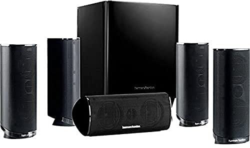 Harman/Kardon HKTS 16 5.1-Kanal Lautsprechersystem (Surroundsound mit Heimkinoklang, Inkl. 4 Dual Mitteltöner Satellitenlautsprechern, 1 Center-Lautsprecher, 200-Watt Subwoofer) schwarz